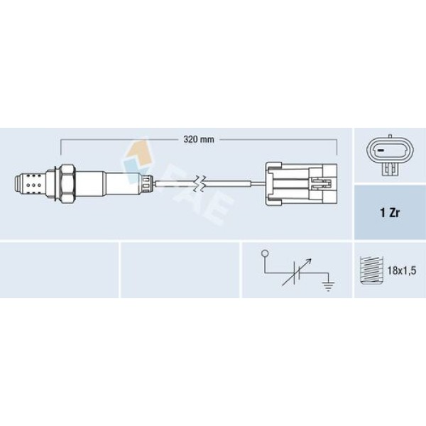 FAE 77102 OKSIJEN SENSORU X14XE X16XE CORSA B ASTRA F << 1995 