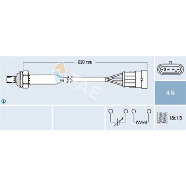 FAE 77184 OKSIJEN SENSORU X20XEV VECTRA B VECTRA A ASTRA F 