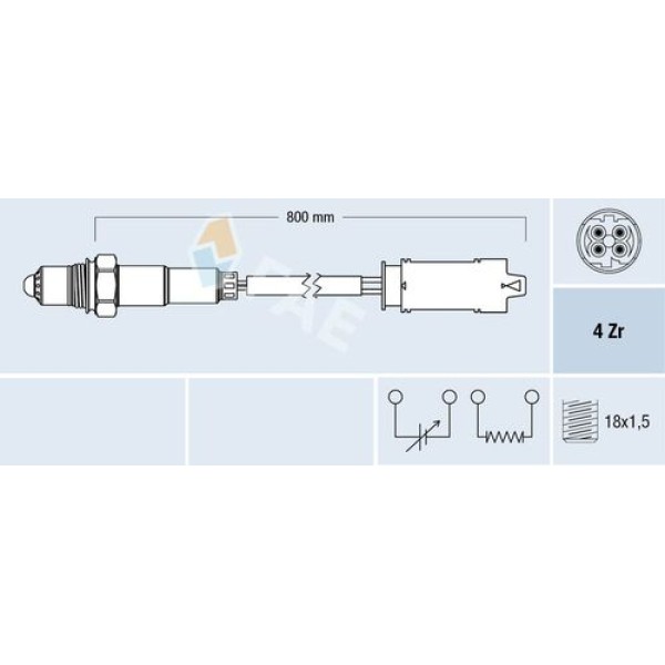FAE 77237 OKSIJEN SENSORU BMW M43 M52 M54 M62 E36 E46 X5 E53 Z2 