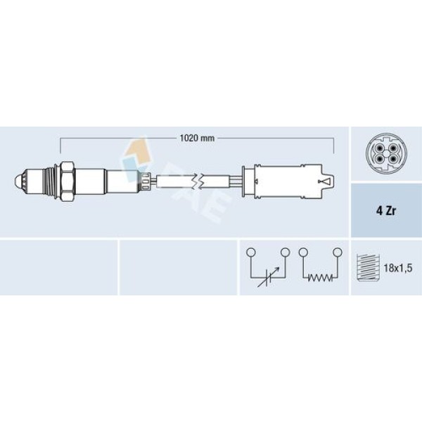 FAE 77238 LAMBDA SENSORU BMW M52 54 95> 