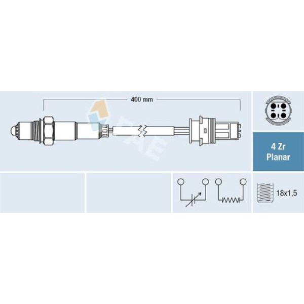 FAE 77251 LAMBDA SENSORU MERCEDES BENZ 111 113 166 272 275 97> 