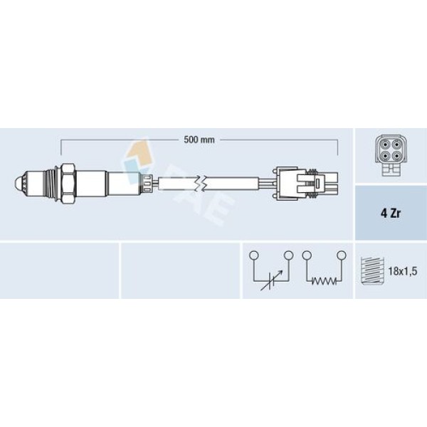 FAE 77259 OKSIJEN SENSORU LAGUNA N7Q 