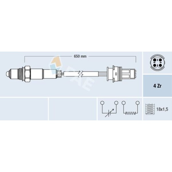 FAE 77269 LAMBDA SENSORU MERCEDES BENZ 129 140 210 463 94> 