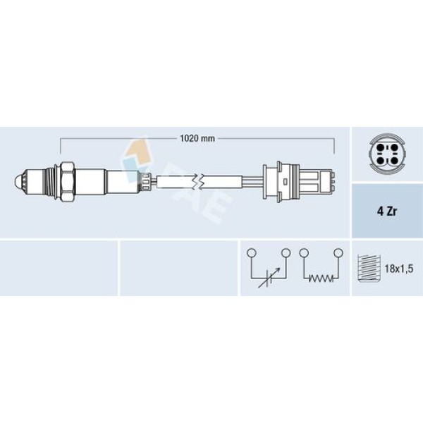 FAE 77275 LAMBDA SENSORU MERCEDES BENZ 202 208 93> 
