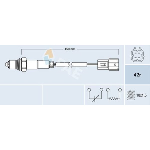 FAE 77393 K4M D4F OKSIJEN SENSORU CLIO LAGUNA LOGAN MEGANE TWINGO 