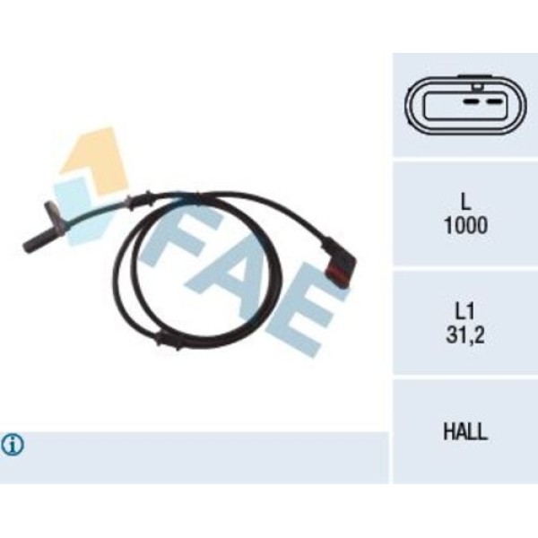 FAE 78037 ABS SENSORU ARKA SAG MERCEDES BENZ 203 209 00-07 