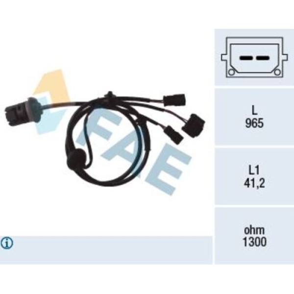 FAE 78060 ABS SENSORU SOL ARKA AUDI A6 1.8 1.9 2.0 2.4 2.5 2.7 2.8 3.0 3.7 1997-2005 