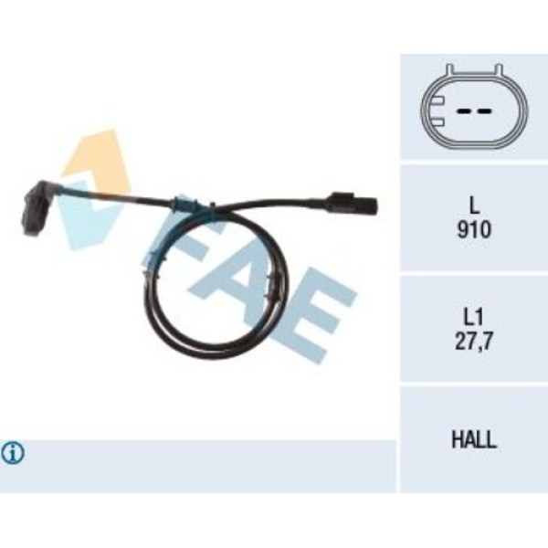 FAE 78133 ABS SENSORU ON SOL ML-CLASS W163 99>04 