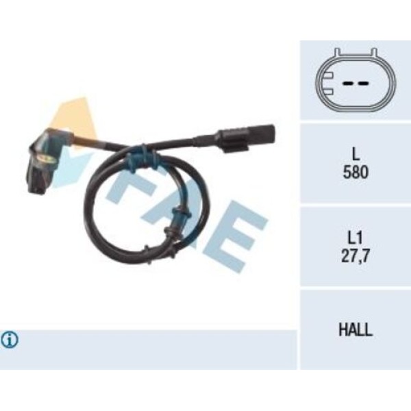 FAE 78134 ABS SENSORU ARKA SAG ML-CLASS W163 99>04 