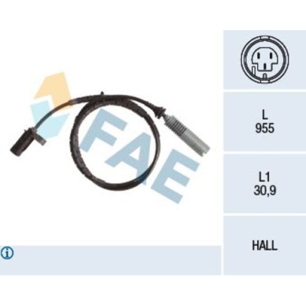 FAE 78139 ABS SENSORU ARKA BMW E81 E87 E88 E90 E92 E92 