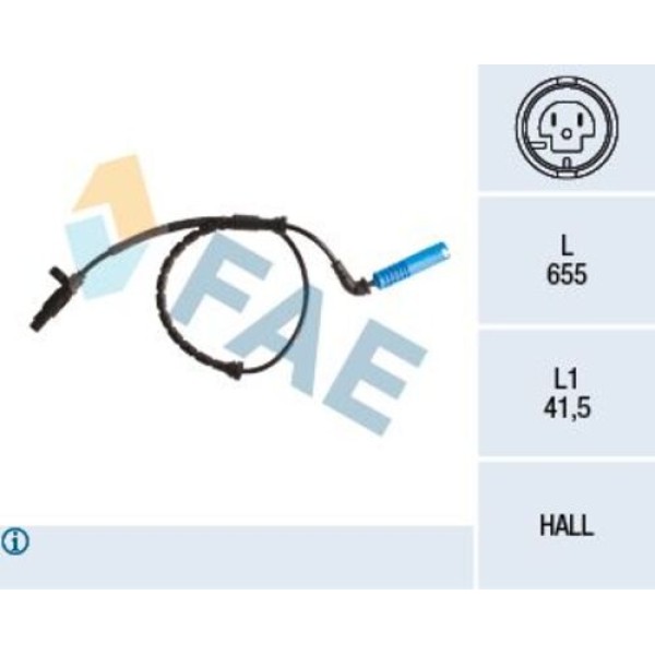 FAE 78261 ABS SENSORU ARKA BMW M54 E53 00-06 