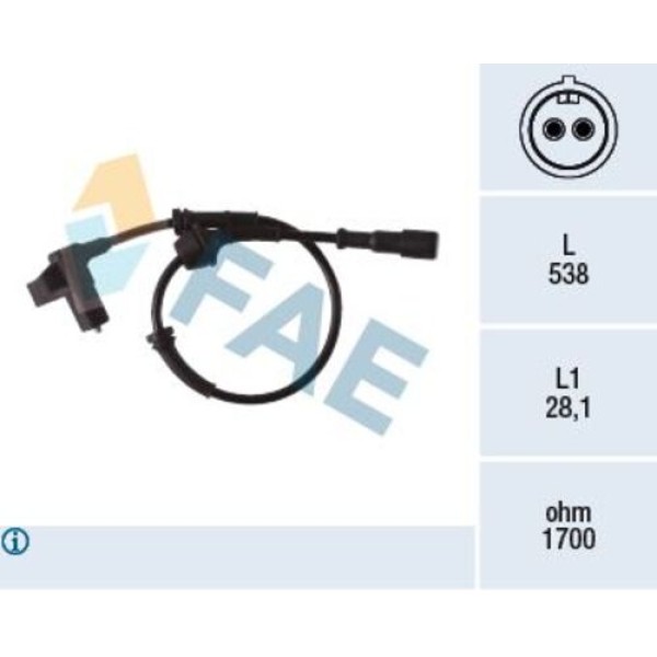 FAE 78376 ABS DEVIR SENSOR KABLOSU ON T4 91>04 1.9 2.4 2.5TDI ACV AAB AJT AXL 