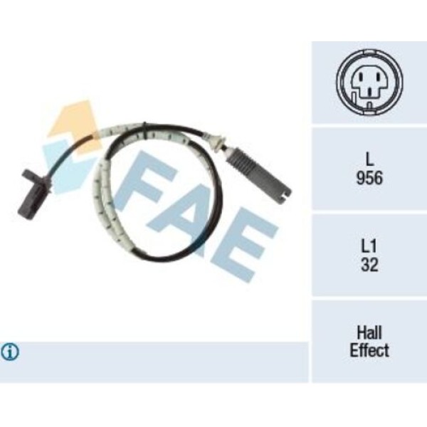 FAE 78378 ABS SENSORU ARKA BMW E81 E82 E87 E88 E90 E91 