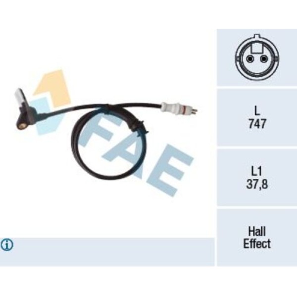 FAE 78413 ABS SENSOR KABLO ARKA SAG KANGOO 