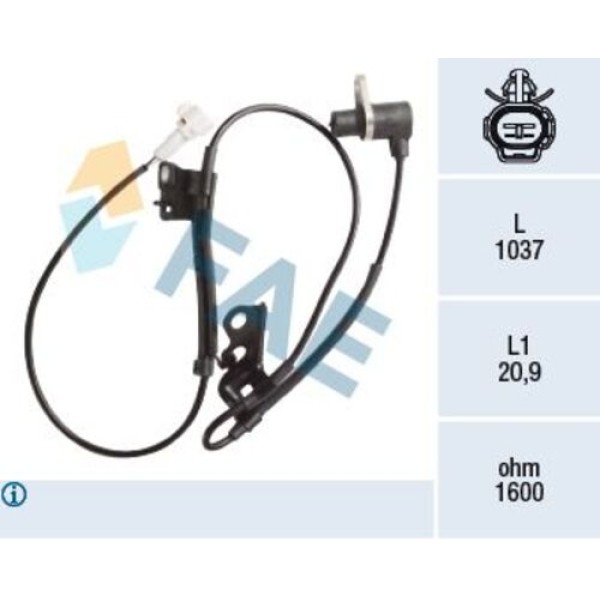 FAE 78418 ABS SENSORU ON SOL AVENSIS 03>08 COROLLA 02>06 
