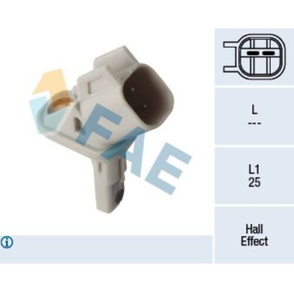 FAE 78422 ON ABS SENSORU SAG VOLVO S60 II (134) 15>18 S80 II (124) 12>18 V60 I (155. 157) 11>15 V70 III (135) 10>15 XC60 I SUV (156) 09>14 