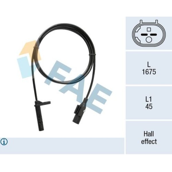 FAE 78521 ABS SENSORU ARKA SOL VAG CRAFT MERCEDES BENZ 906 06> 