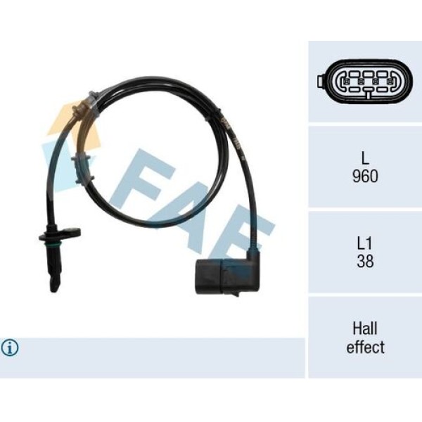 FAE 78535 ABS SENSORU ARKA MERCEDES BENZ 205 14> 