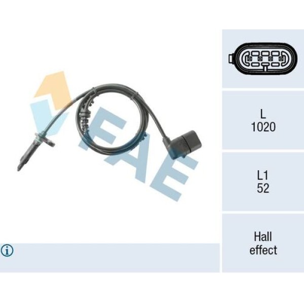 FAE 78538 ABS SENSORU ON SAG MERCEDES BENZ 205 14> 