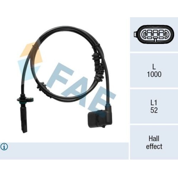 FAE 78539 ABS SENSORU ON SOL MERCEDES BENZ 205 14> 