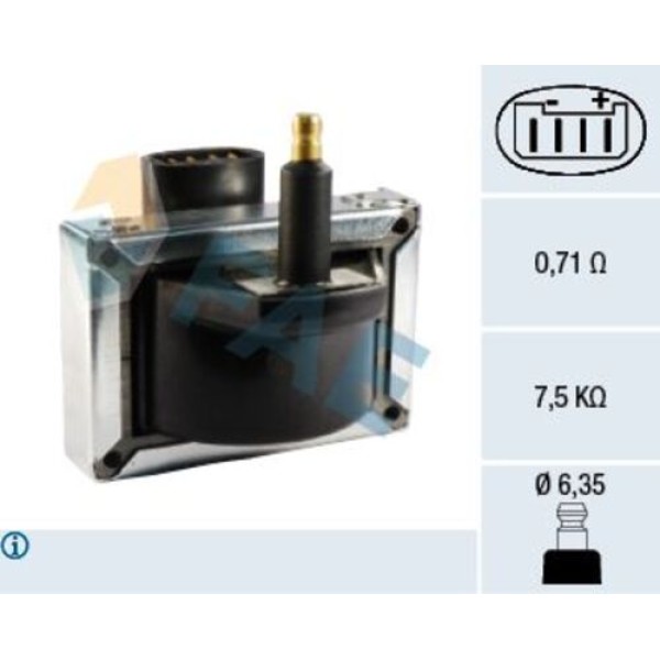 FAE 80263 ATESLEME BOBINI P106 P306 P405 PARTNER BERLINGO AZTU1M (1.1 8V) TU3 2 (1.4 8V KARBURATORLU) P605 XM XU10J2 (2.0 16V) 