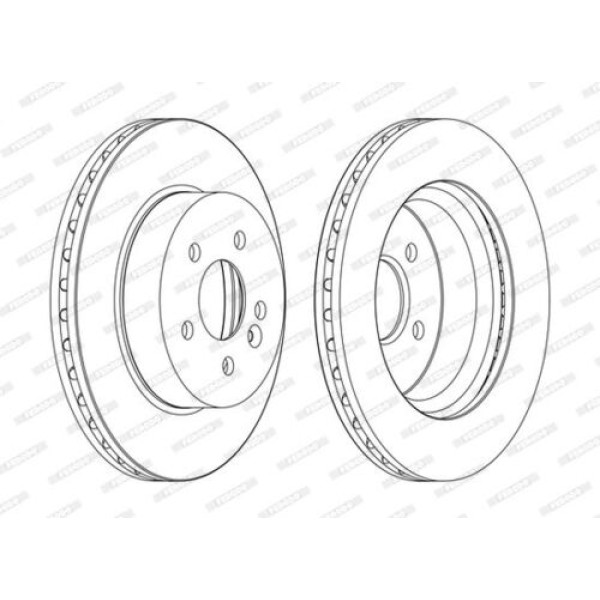 FERODO DDF1036C FREN DISKI ON ML-CLASS W163 98>04 