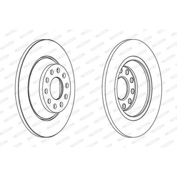 FERODO DDF1307C ARKA FREN AYNASI A6 2.0 2.4 2.7 3.0 3.0 QUATTRO 05> 