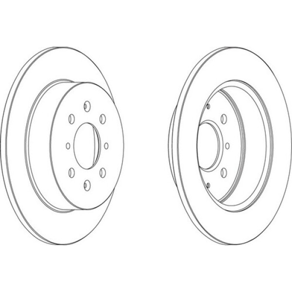FERODO DDF1466 ARKA FREN AYNASI DUZ HONDA CIVIC VI 01-06 260×4 