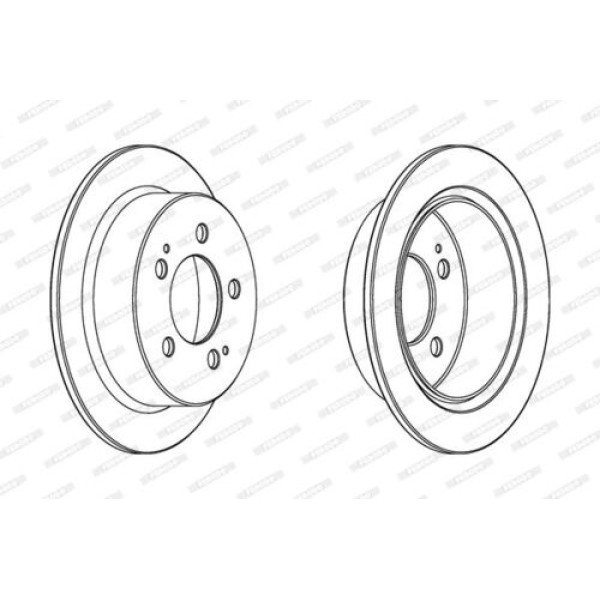 FERODO DDF1753C ARKA FREN DISKI AYNASI SSANGYONG ACTYON 2005> KYRON 2005> 