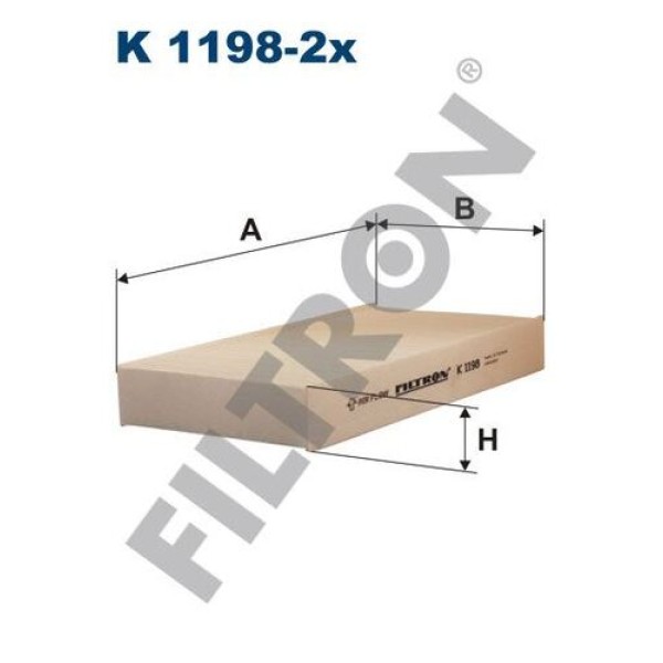 FILTRON K1198-2X Polen Filtresi Civic VI 1.4-1.6-2.0 (01-05)-Crv II 2.0-2.2 Cdtı-Frv 1.7-2.0-2.2 Cdt