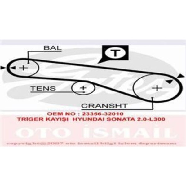 GATES 5074XS TRIGER KAYISI 055×127 HYUNDAI H100 96 00 H100 93 05 H200 97 06 2.4 8V MITSUBISHI L200 L300 CT990 