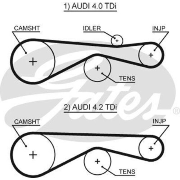 GATES 5613XS TRIGER KAYISI 083X300 AUDI A8-QUATTRO 4.0TDI 32V 03-05 4.2TDI 40V 05 CT1095 