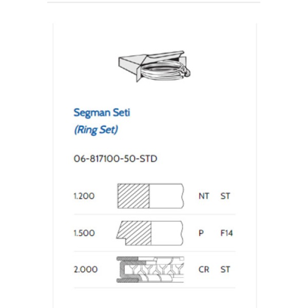 GOETZE 50 BMW B38-B48 SEGMAN 84MM 11258693017 