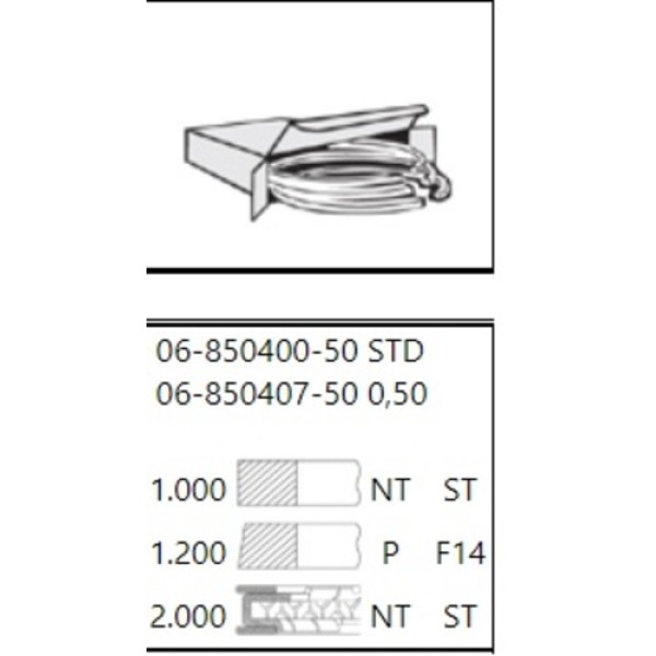 GOETZE 50 MOTOR SEGMANI (71MM 0.50) JETTA POLO GOLF YETI A1 A3 1.2TSI 09 13 (CBZA CBZB) 