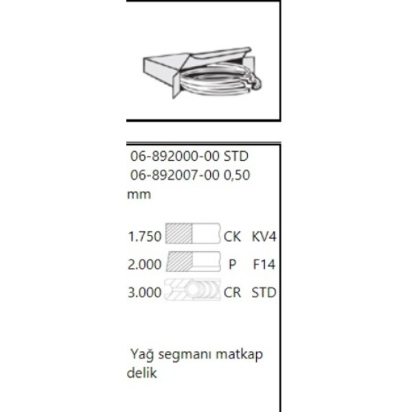 GOETZE 00 MOTOR SEGMANI (81.00MM 0.50 1 PISTONLUK TAKIM (4 PISTONA UYUMLU) A3 A4 ALTEA LEON TOLEDO III OCTAVIA SUPERB CADDY III EOS GOLF V PLUS JETTA III PASSAT TOURAN 2.0TDI BMM BMP BPW BSS BWW CBHA 