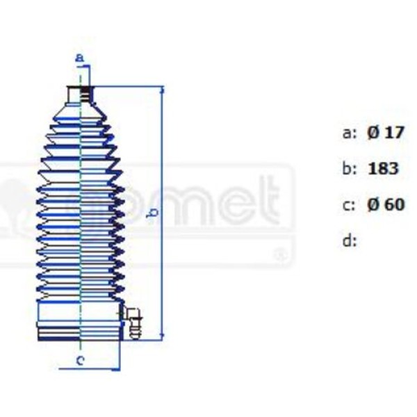 GOMET T473010 DIREKSIYON KORUGU P307 P206 PARTNER BERLINGO 