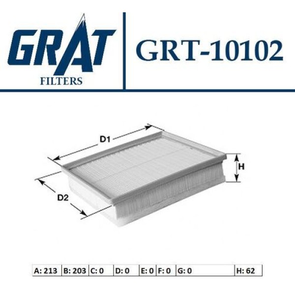 GRAT 10102 HAVA FILTRESI DOBLO 1.6 MJTD 10>-G.PUNTO-PUNTO 1.4 16V-1.6 MJTD-1.9 MJTD 07>-LINEA 1.4 T-JET 07>-ALFA ROMEO MITO 1.4-1.6 JTDM 08>-COMBO 1.3 CDTI-1.6 CDTI 12>-CORSA D 06-1.0-1.2-1.6-1.3 D-1.7D 