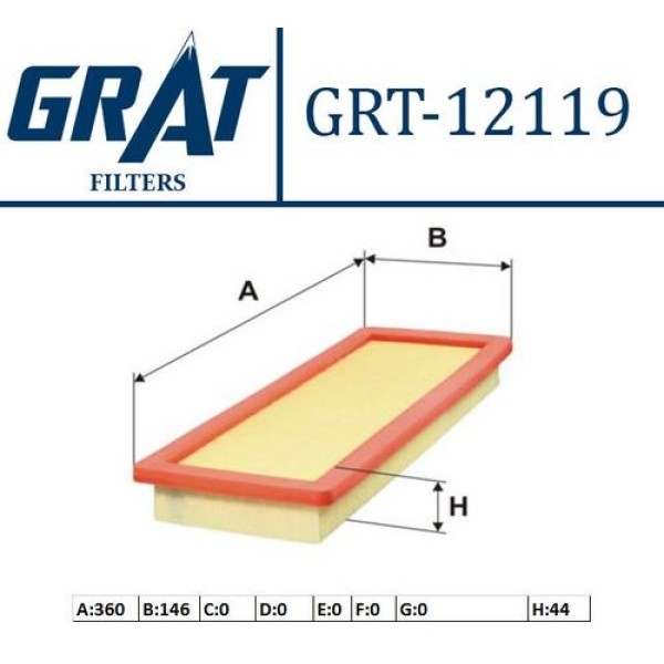 GRAT 12119 HAVA FILTRESI 308 1.6 16V 1.6GTI-C4 C5 DS3 DS4 07> 