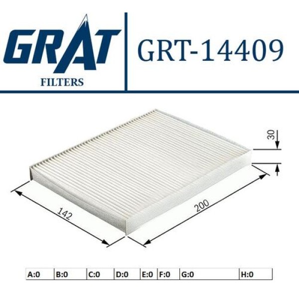 GRAT 14409 KABIN FILTRESI AGILA 08-SUZUKI SPLASH 9 