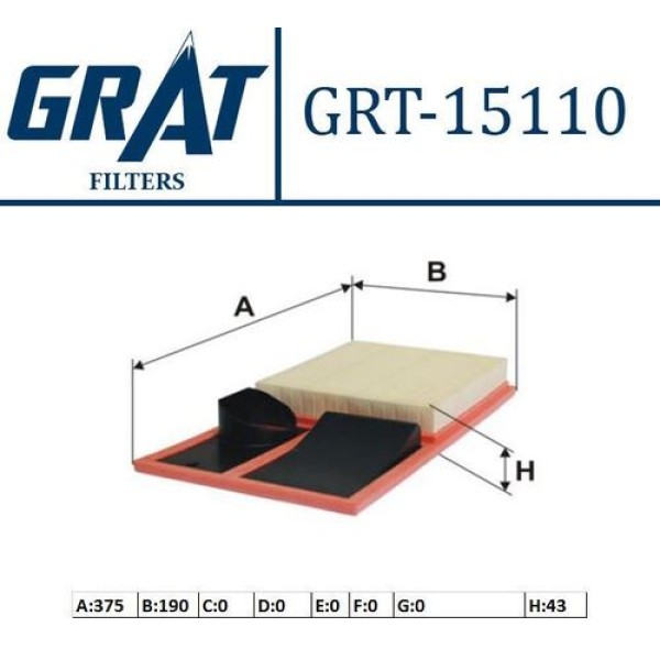 GRAT 15110 HAVA FILTRESI VW POLO 05-20 IBIZA 06-15 FABIA 05-13 