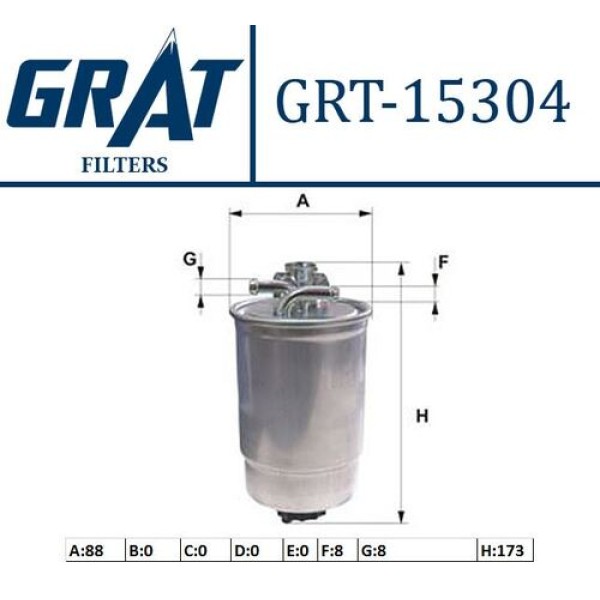 GRAT 15304 YAKIT FILTRESI VW TRANSPORTER T4 2.4D 2.5 TDI 