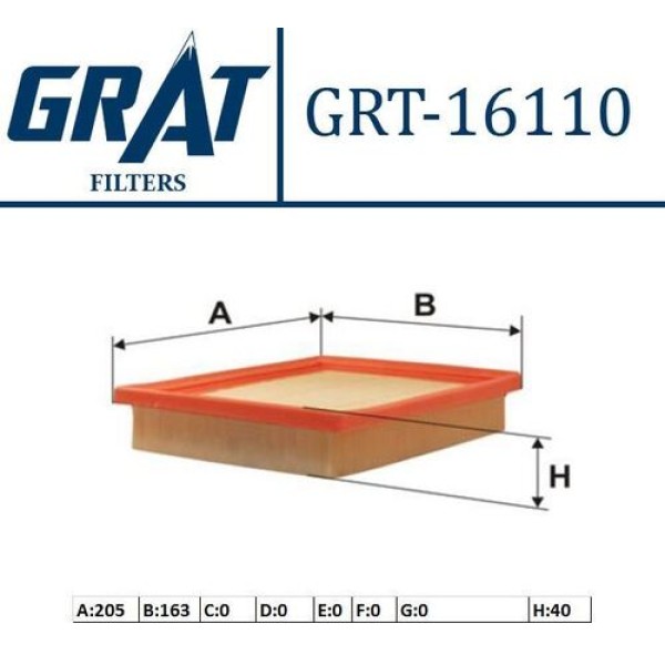 GRAT 16110 HAVA FILTRESI ACCENT 95>00 1.2 