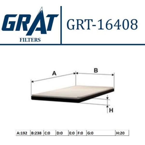 GRAT 16408 POLEN FILTRESI TUCSON 04-14 TUCSON 15> H100 KAMYONET 04> IX35 10-14 H350 MINIBUS 15> H1 08> SPORTAGE 04-14 SPORTAGE 15> BONGO K2500 04> SORENTO 02-09 MITSUBISHI 88-98 