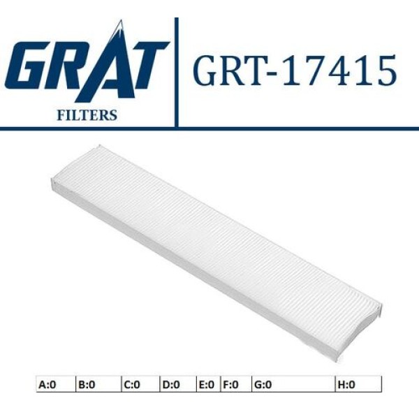 GRAT 17415 KABIN FILTRESI VW SHARAN 96-10 ALHAMBRA 96-9 