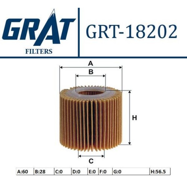 GRAT 18202 YAG FILTRESI COROLLA AURIS 10-12 AVENSIS 09>12 RAV 4 08-11 