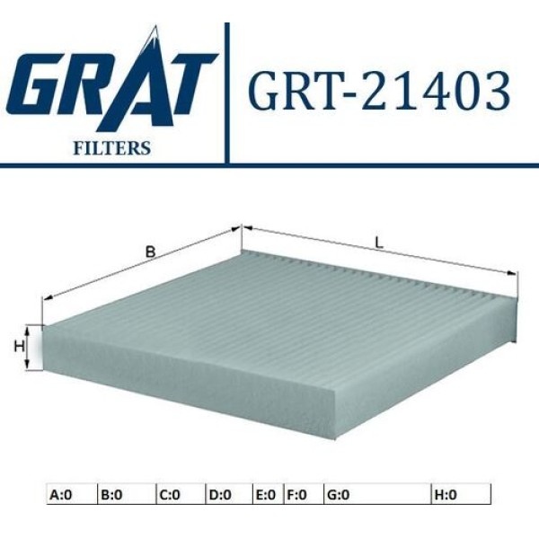 GRAT 21403 KABIN FILTRESI 4007 07>-C4 AIRCROSS 12> C CROSSER 07>-MITSUBISHI ASX 10>-L200 2.4 DI-D 15>-LANCER 08>-OUTLANDER 06>-L200 2.2 DI-D 20> 