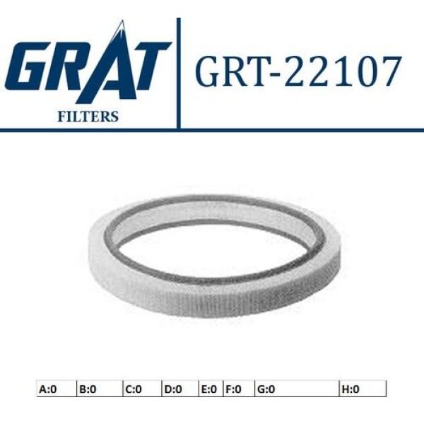 GRAT 22107 HAVA FILTRESI M102 190 W201 E 2.1 