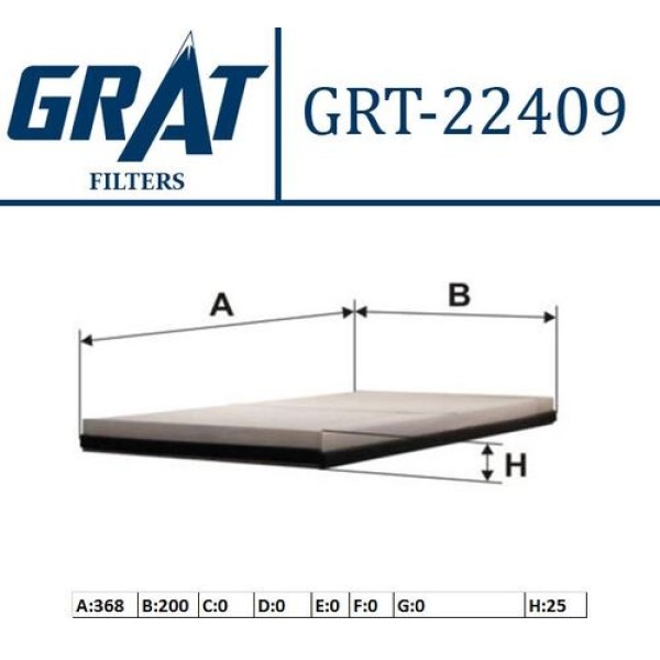 GRAT 22409 KABIN FILTRESI VITO 99-02 