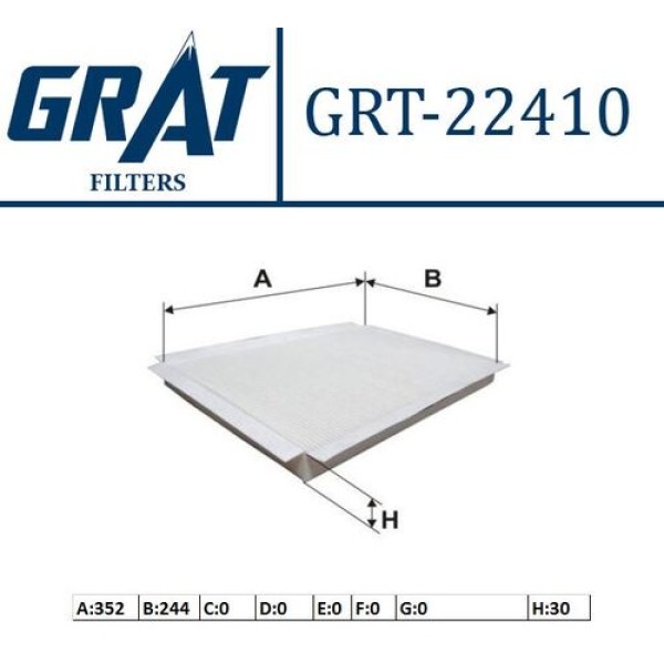 GRAT 22410 KABIN FILTRESI W168-W414 A SERI-VANEO 