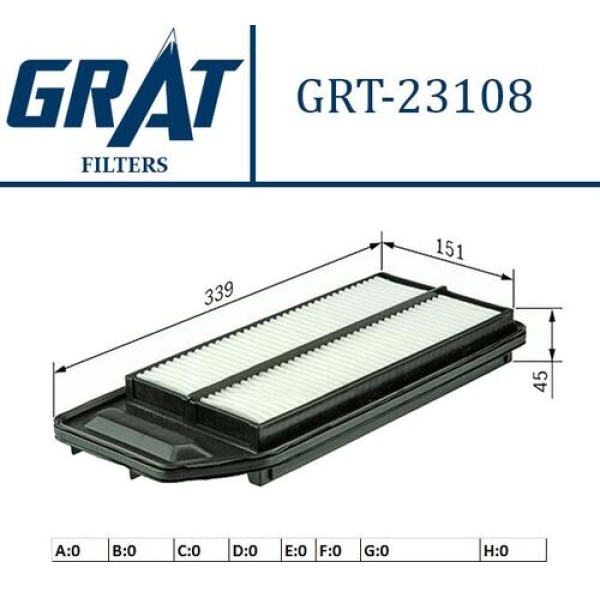 GRAT 23108 HAVA FILTRESI HONDA ACCORD 03>07 